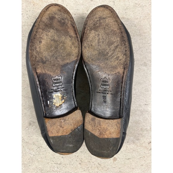 Belvedere Florence Bit Loafers Men's Sz 10 M Black‎ Leather Italian Handmade - Picture 12 of 12